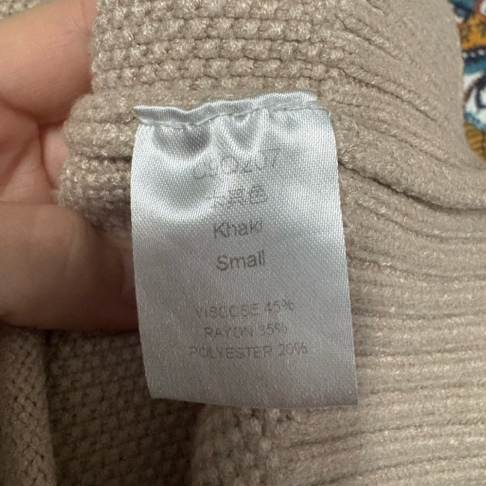 Women's Ruffled Button Sweater - Cream - Picture 3 of 3